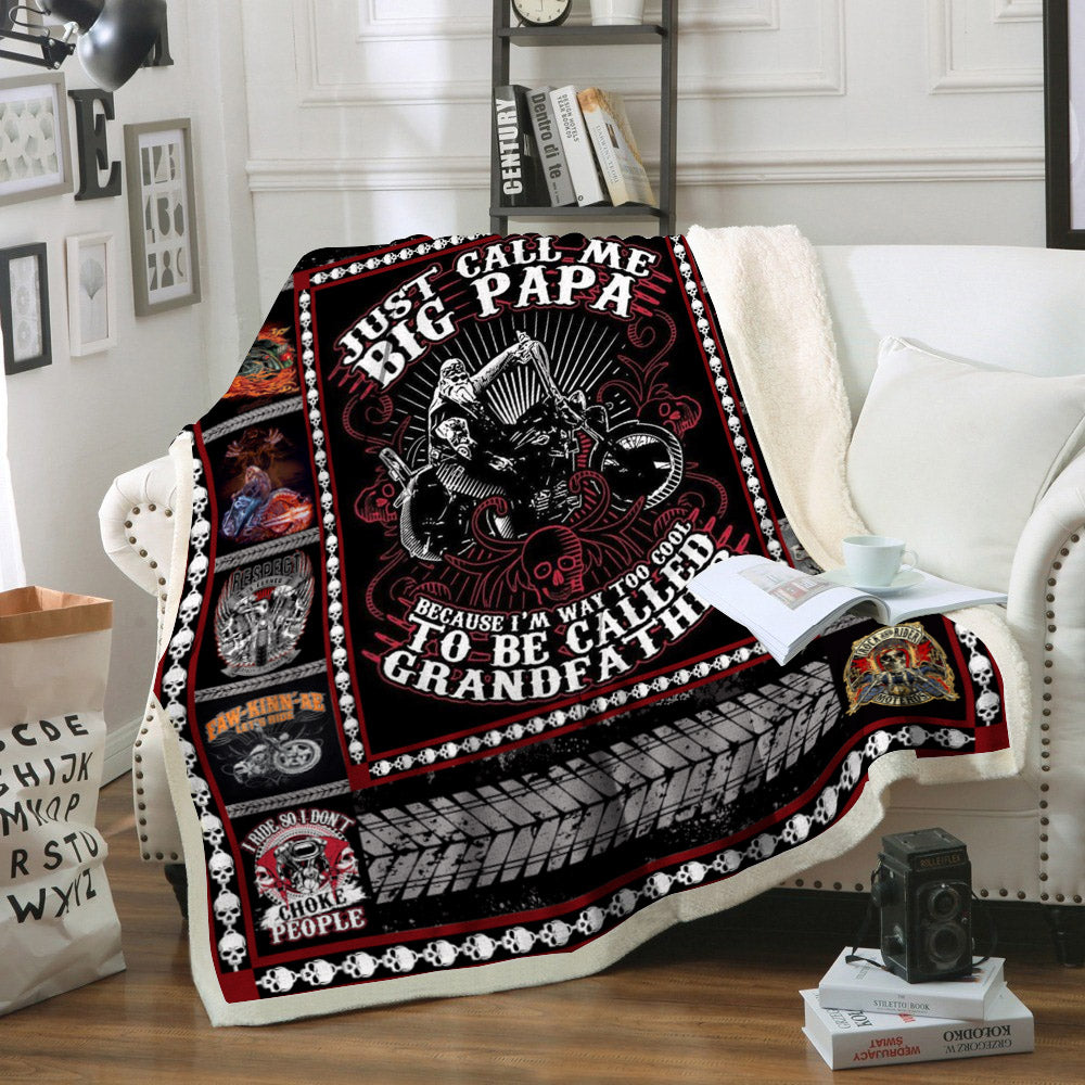 Motorcycle CL02110820MDF Sherpa Fleece Blanket