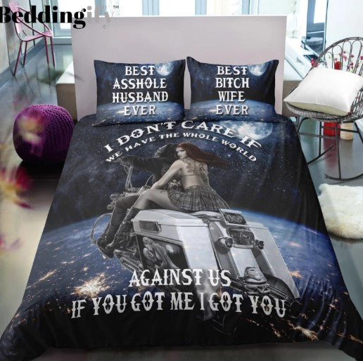 Motorcycle Skull And Girl CL23100299MDB Bedding Sets