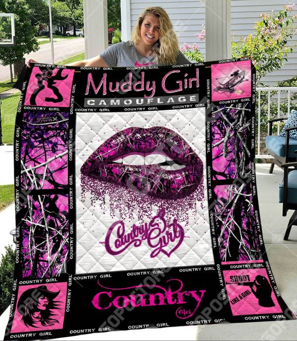 Muddy Country Girl CL16110259MDQ Quilt Blanket