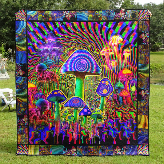 Mushroom Hippie Quilt Blanket TL170603Y