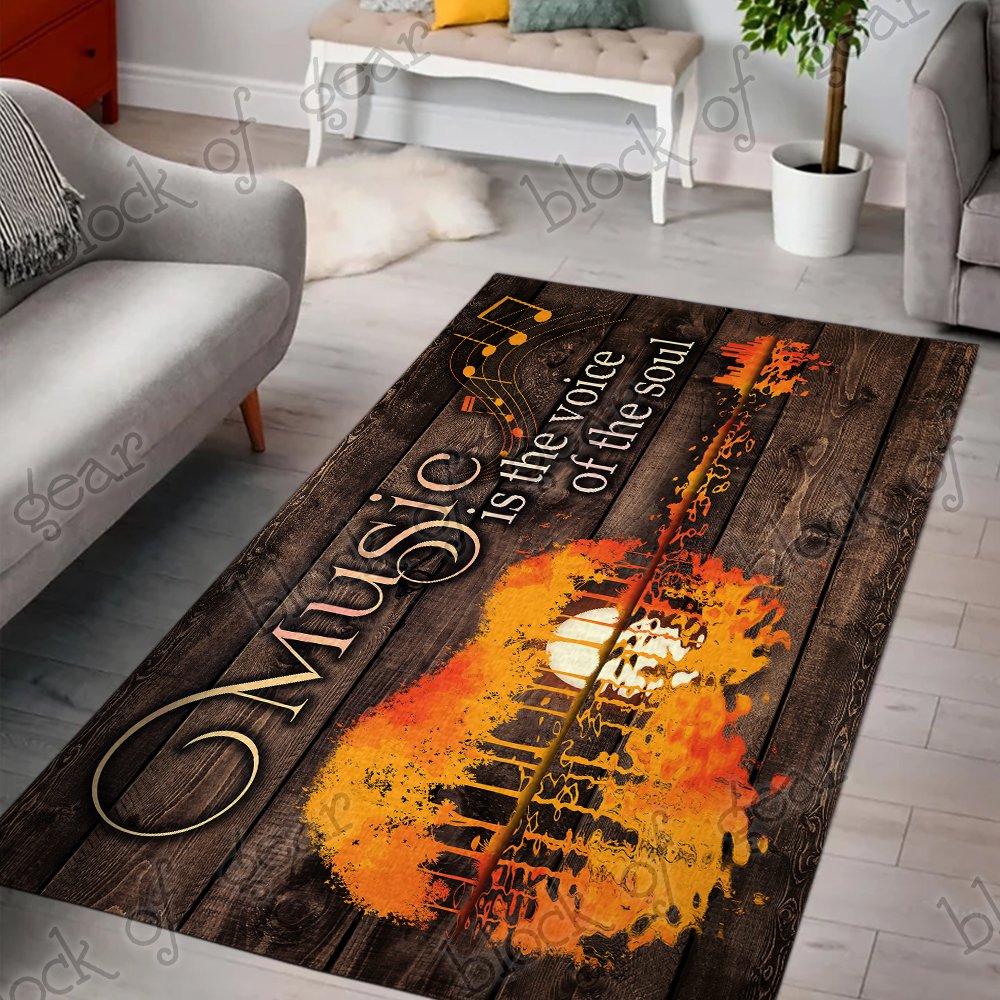 Music Is The Voice Of The Soul Guitar CL190996MDR Rug