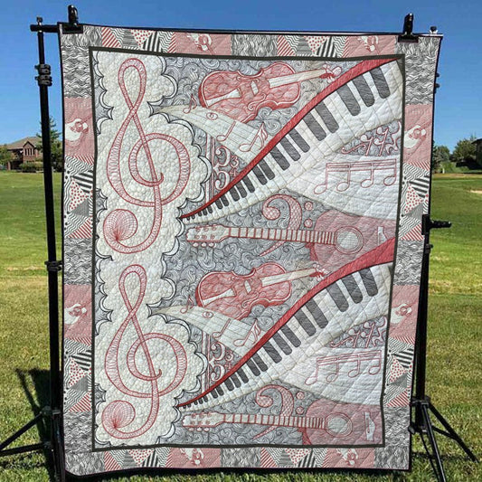 Musical Instrument BI080712B TBG Quilt Blanket