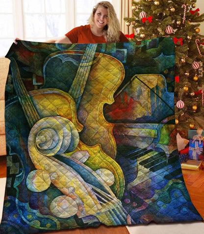 Musical Instrument CLA05121931Q Quilt Blanket