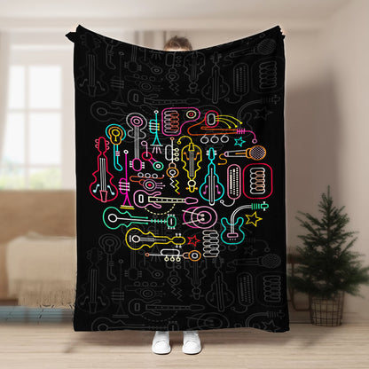 Musical DN161034F Sherpa Fleece Blanket