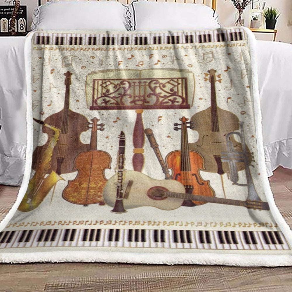 Musical Instrument HN1910156F Sherpa Fleece Blanket