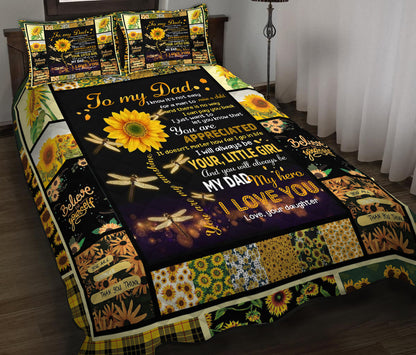 My Dad My Hero - Happy Father's Day Quilt Bedding Set HN17042301QB