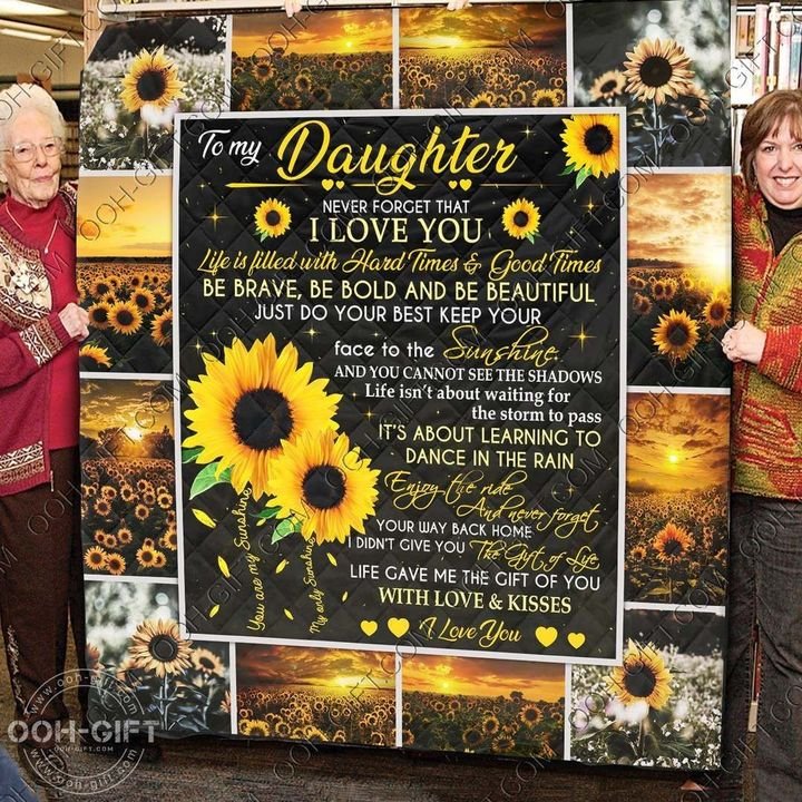 My Daughter You are my sunshine CLA0211205Q Quilt Blanket