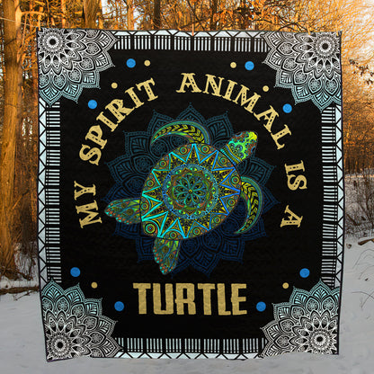 My Spirit Animal Is A Turtle Art Quilt MN091108