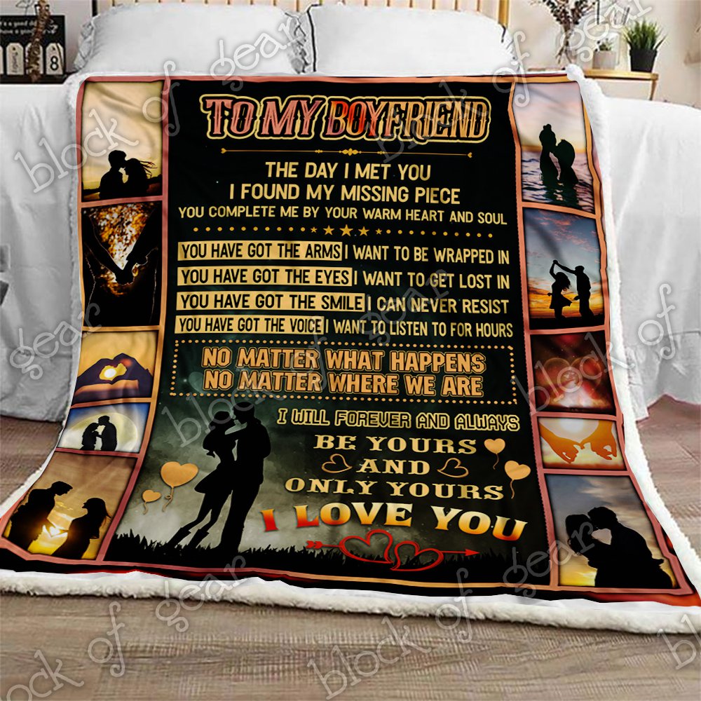My Boyfriend I Will Forever Be Yours CL180970MDF Sherpa Fleece Blanket