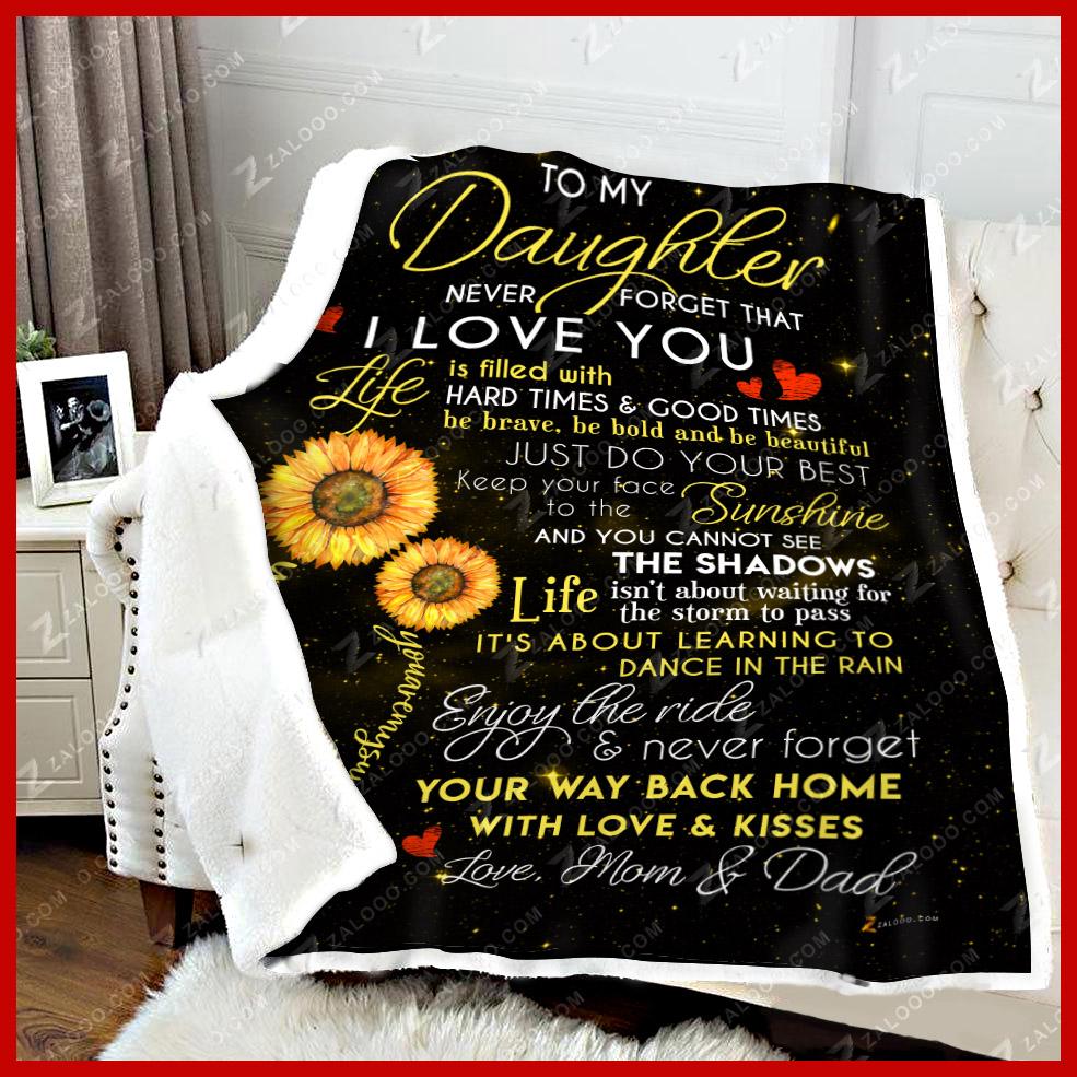 My Dear Daughter Mom CL260921MDF Sherpa Fleece Blanket