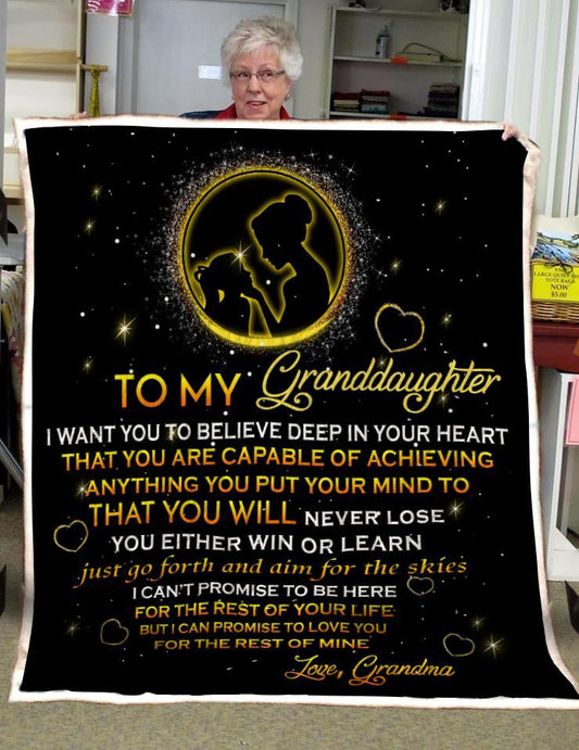 My Granddaughter CLA1010228F Sherpa Fleece Blanket