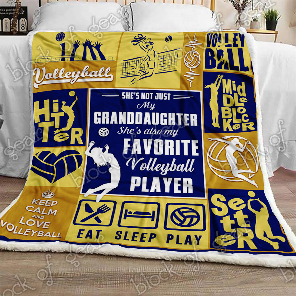 My Granddaughter Volleyball Player CL0210146MDF Sherpa Fleece Blanket
