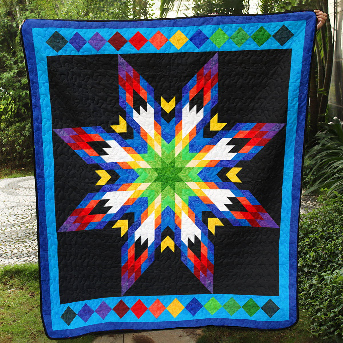 Native American Inspired Star Art Quilt TL21072302BL
