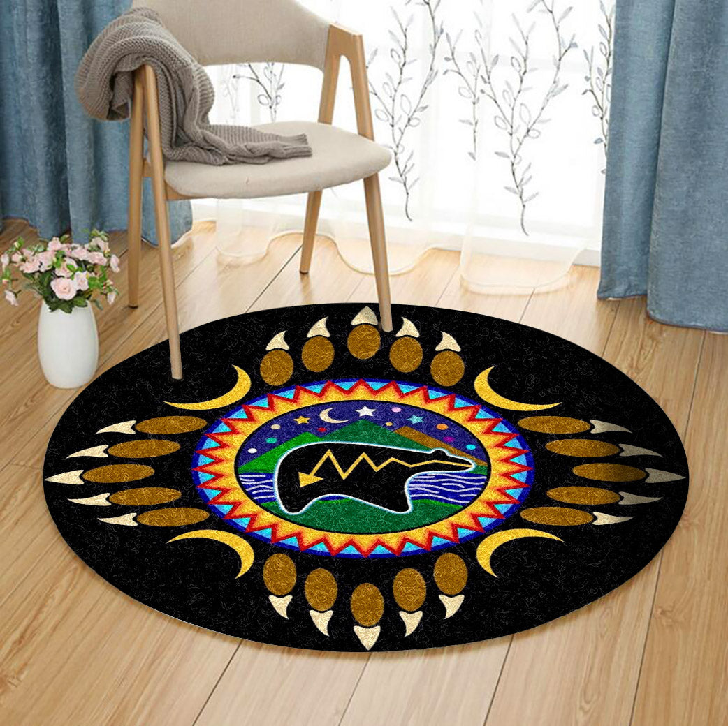 Native American CL070817MDC Round Area Rug – Charming Favor