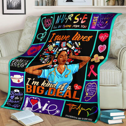 NURSE I save lives CLA1910126F Sherpa Fleece Blanket