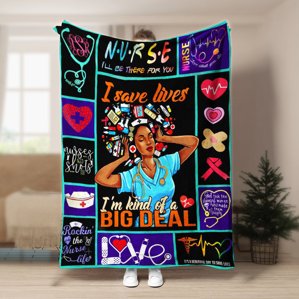 NURSE I save lives CLA1910126F Sherpa Fleece Blanket