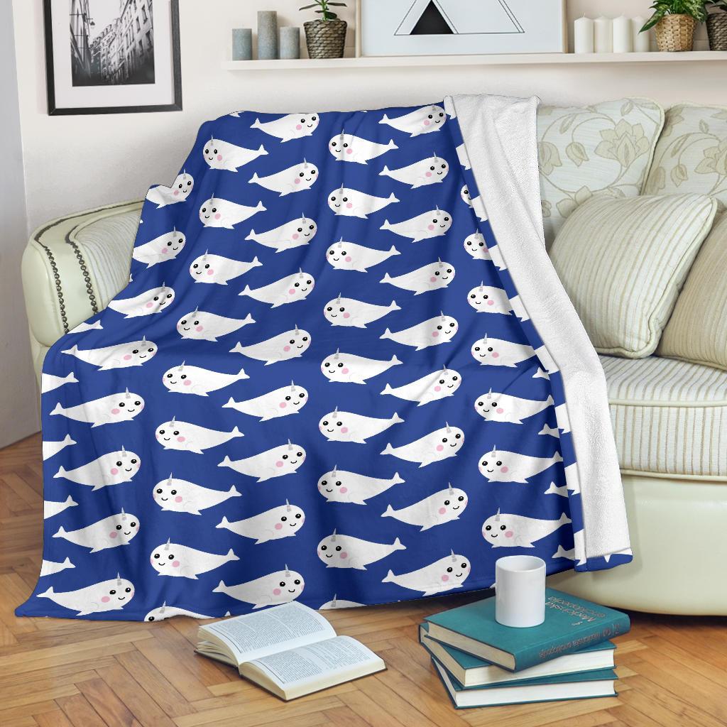 Narwhal Cute CL12100810MDF Sherpa Fleece Blanket