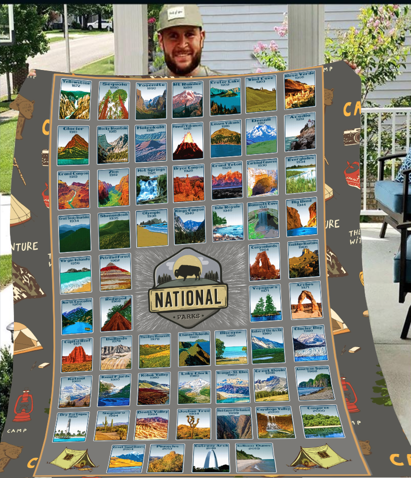 National Parks CLM1012461S Sherpa Fleece Blanket