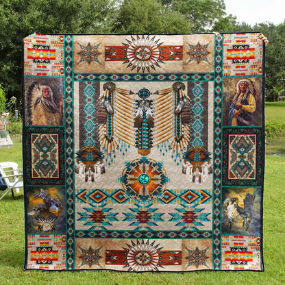 Native American Quilt Blanket HN24022301BL