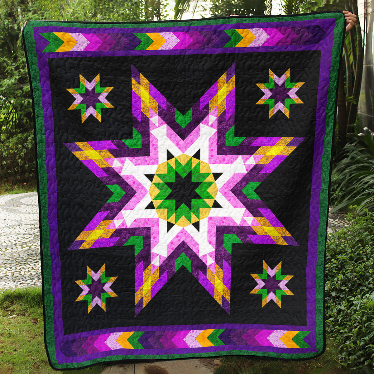 Native American Inspired Star Art Quilt TL04082303BL