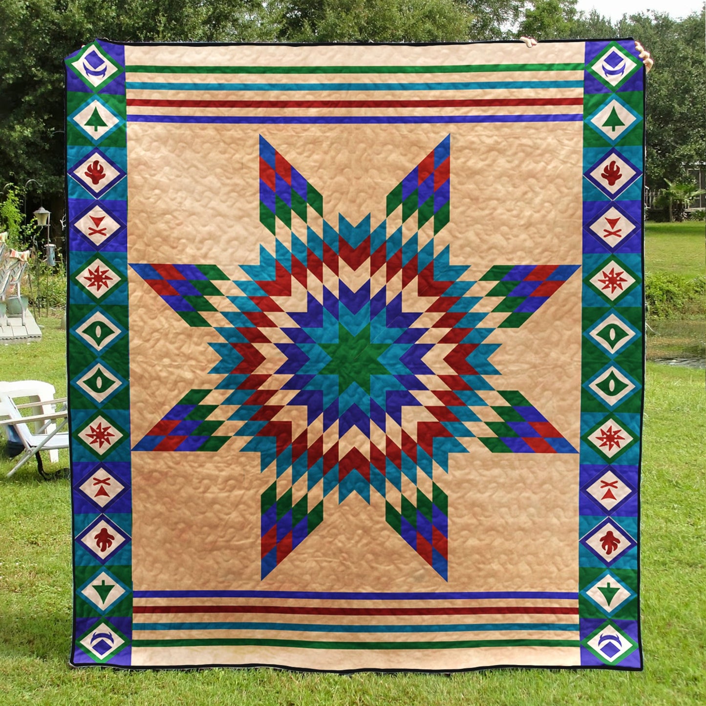 Native American Inspired Star Art Quilt TL04082302BL