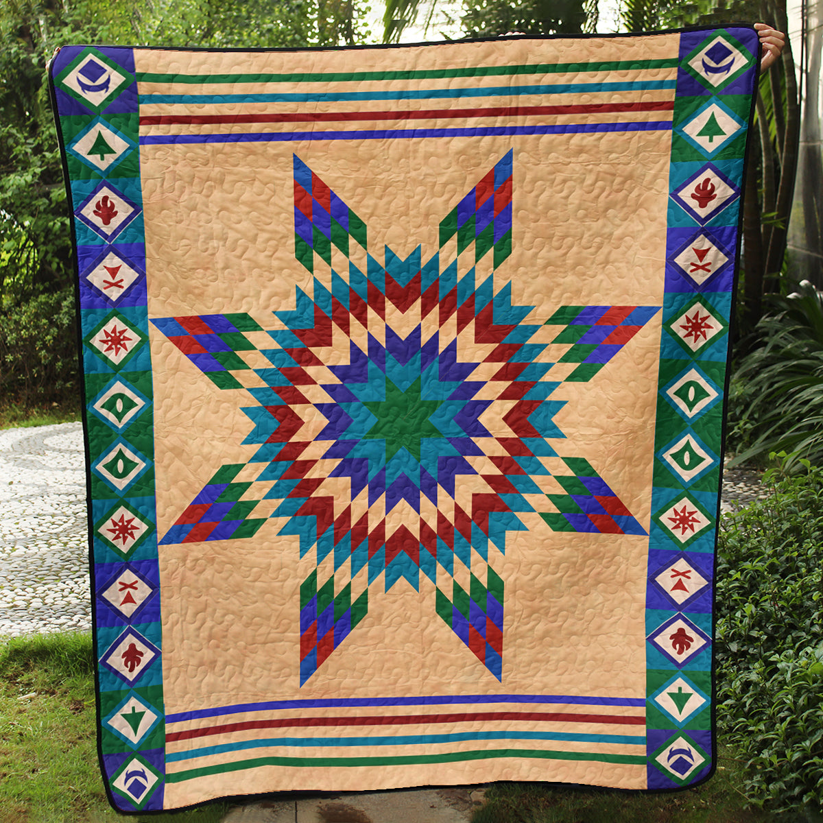 Native American Inspired Star Art Quilt TL04082302BL