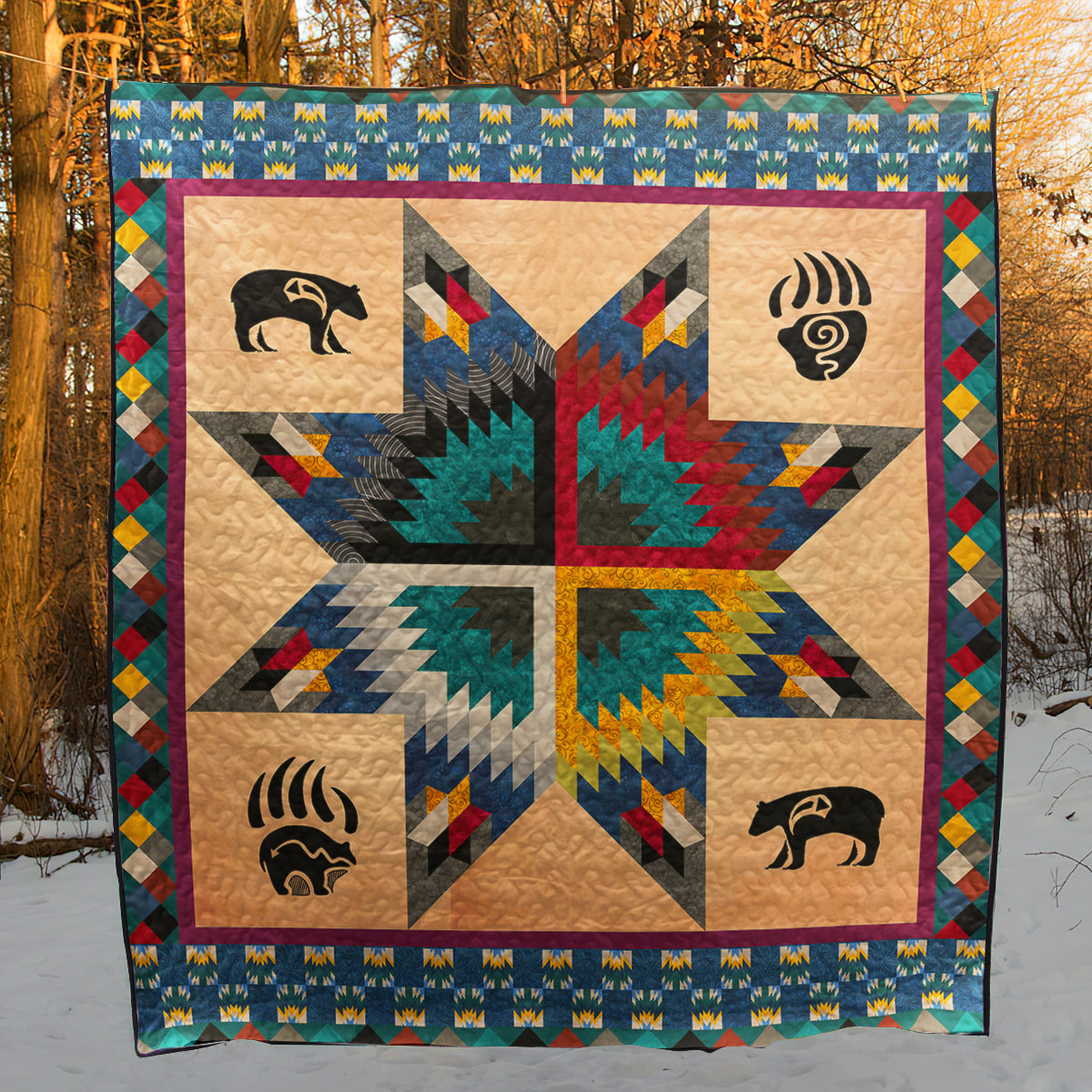 Native American Quilt Blanket TL27022301BL