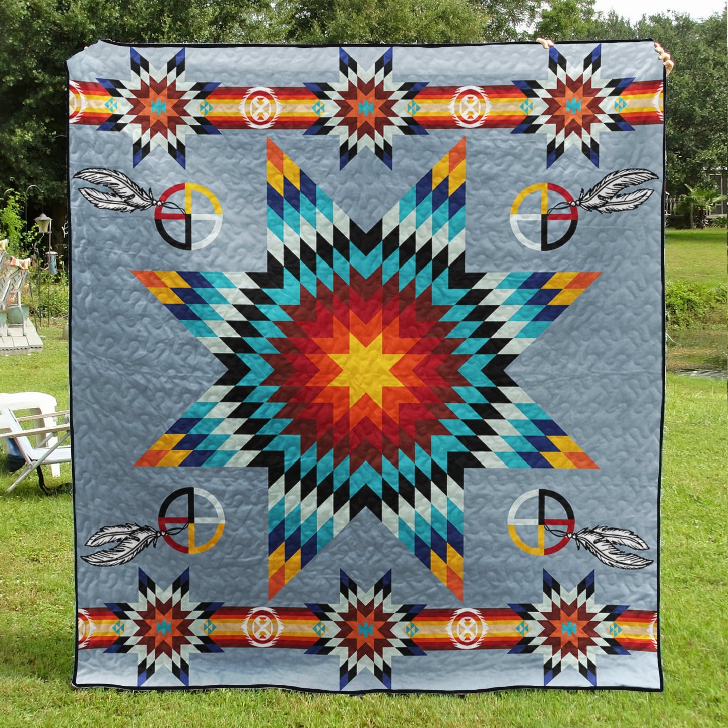 Native American Inspired Star Art Quilt TL04082304BL