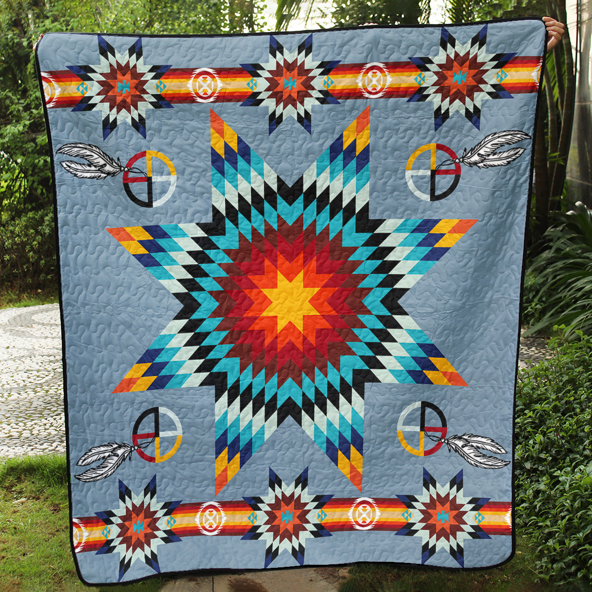 Native American Inspired Star Art Quilt TL04082304BL