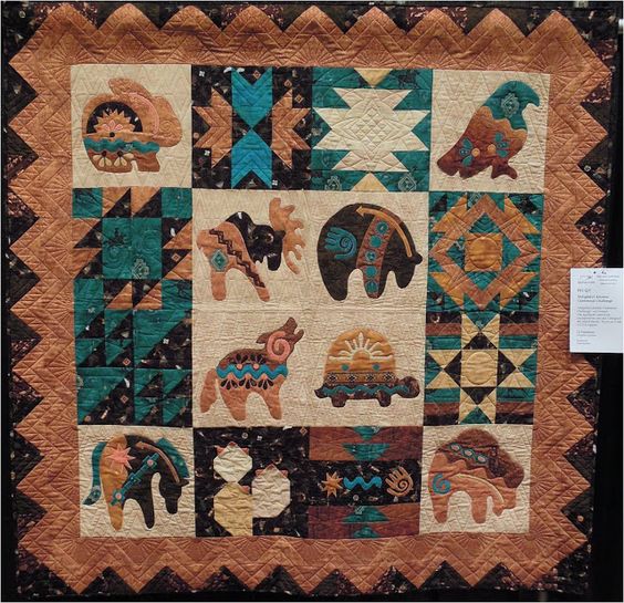 Native American Animals CLA0710568Q Quilt Blanket