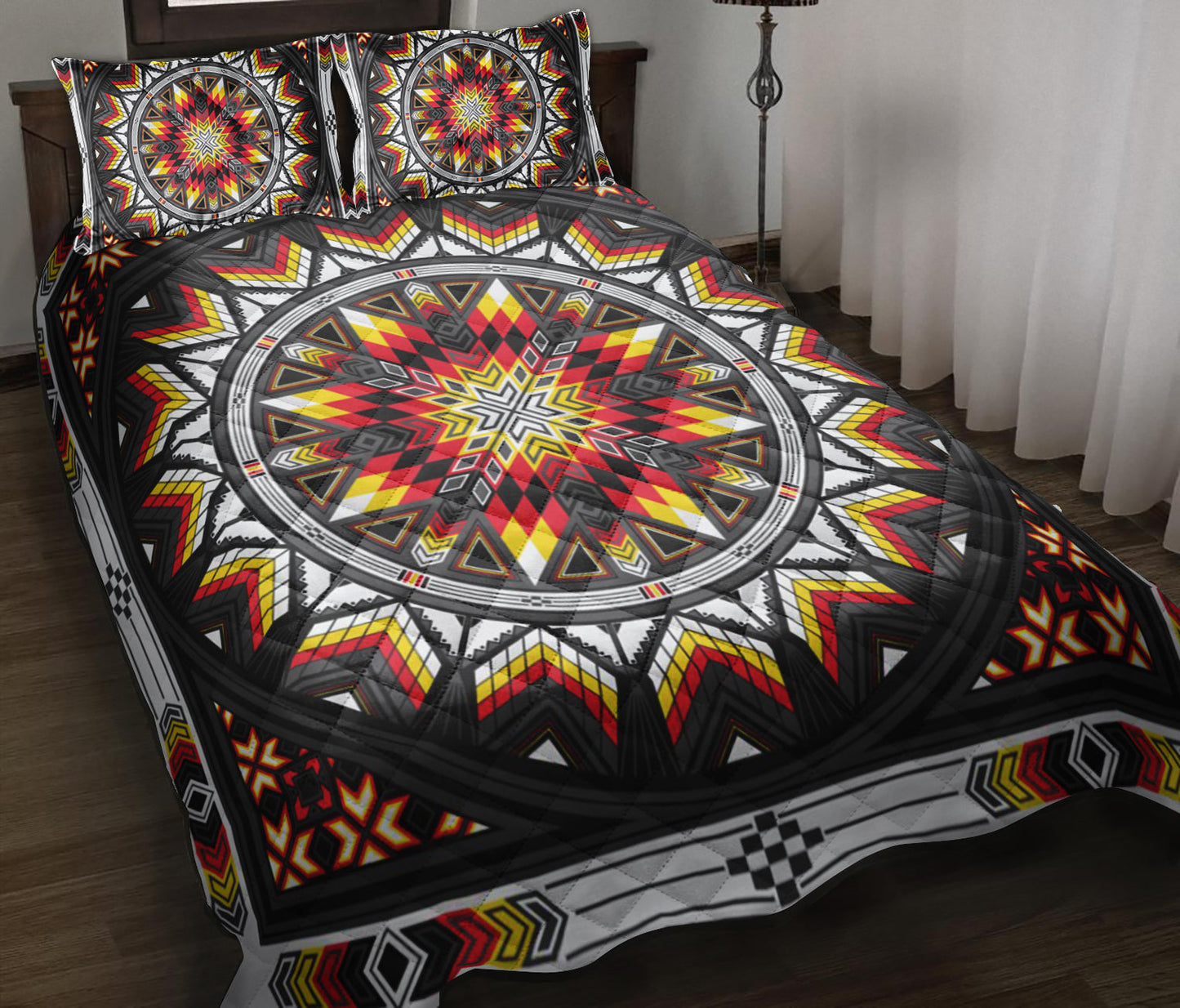 Native American Bandana Star Quilt Bed Sheet TN240507D