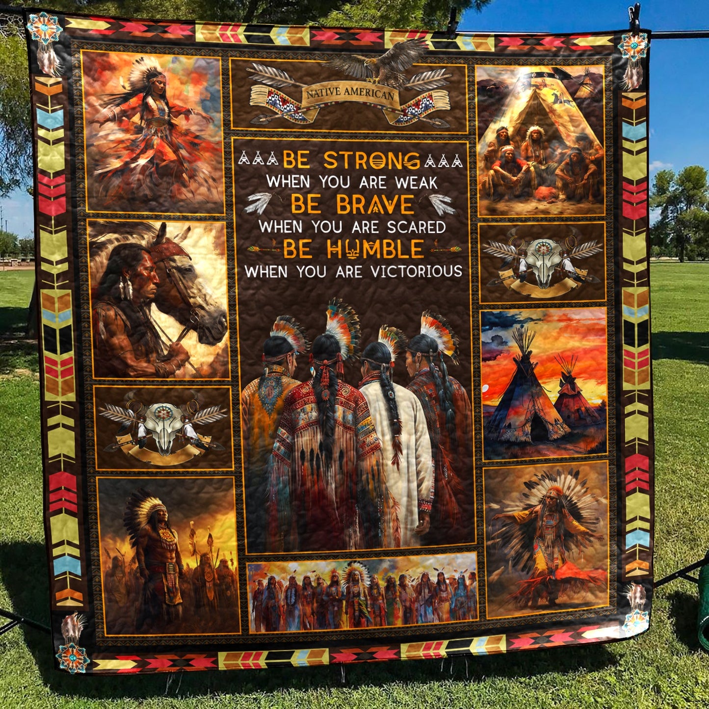 Native American Inspired Be Strong ND281007 Art Quilt