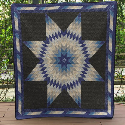 Native American Inspired Blue Star Art Quilt TN250502D