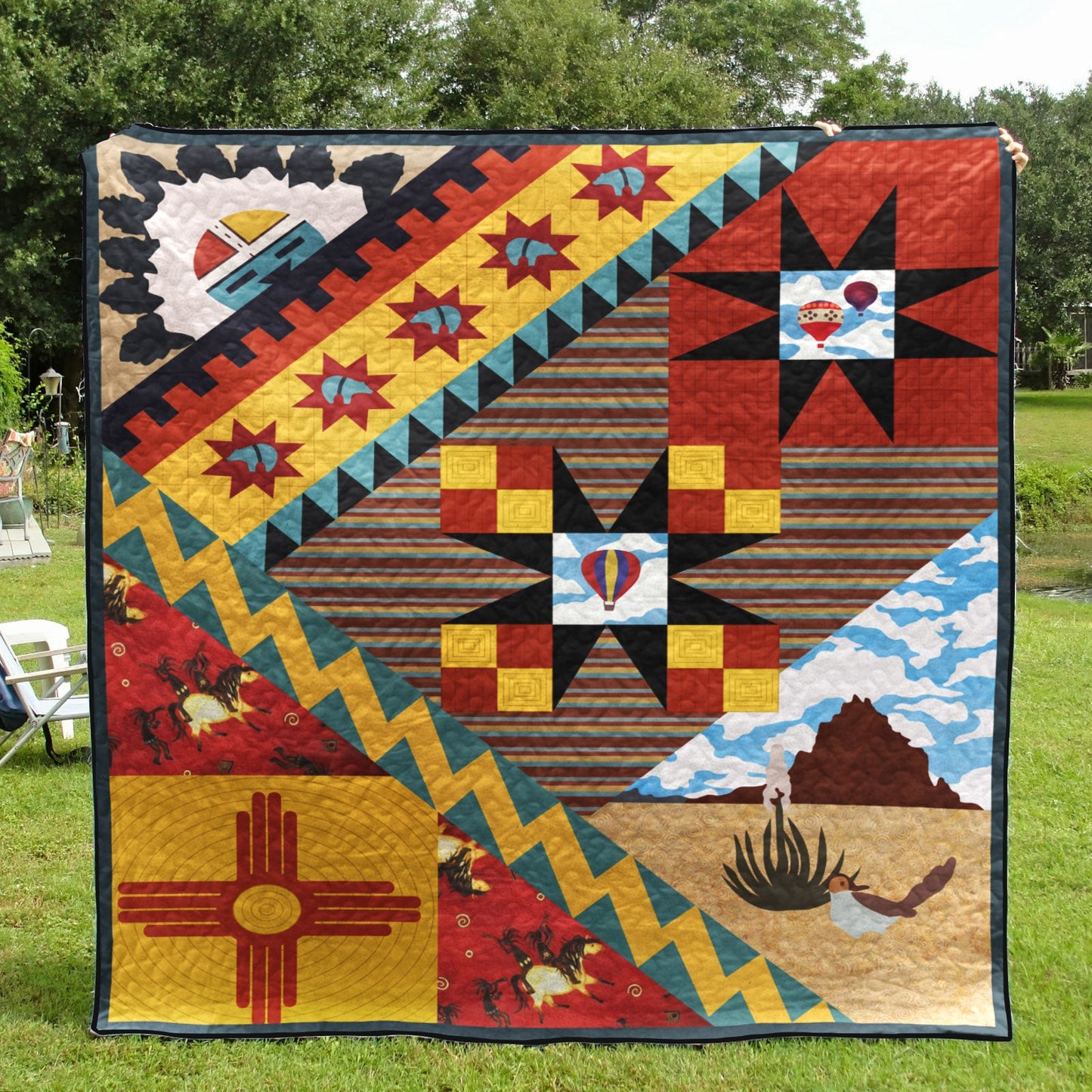 Native American CLA1010380Q Quilt Blanket