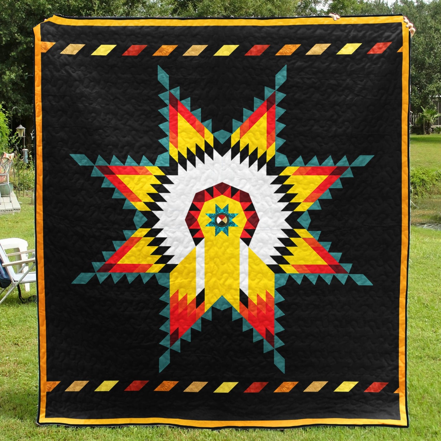 Native American Inspired CLM1910088Q Art Quilt