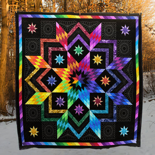 Native American Colorful Star Quilt Blanket TN240501D