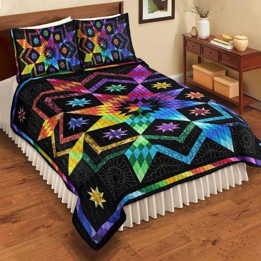 Native American Colorful Star Quilt Bedding Set TN240508D
