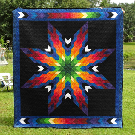 Native American Colorful Star Quilt Blanket TL190533Y