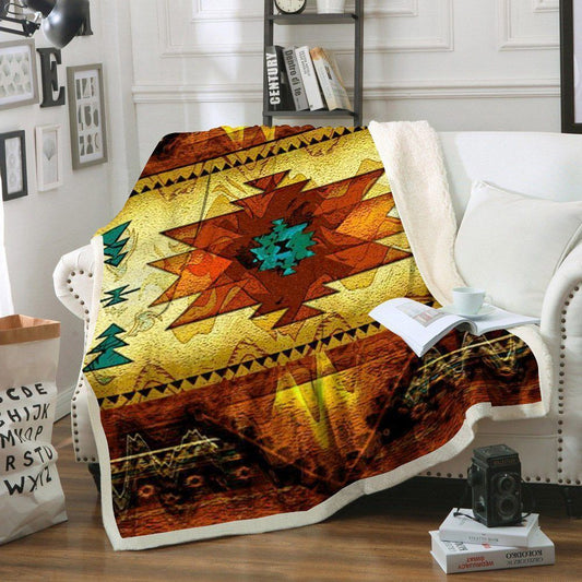 Native American DD160848F Sherpa Fleece Blanket