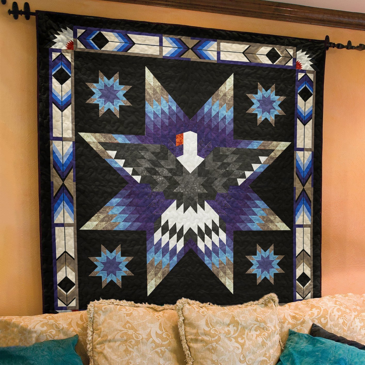 Native American Inspired Eagle Art Quilt TL270503Y