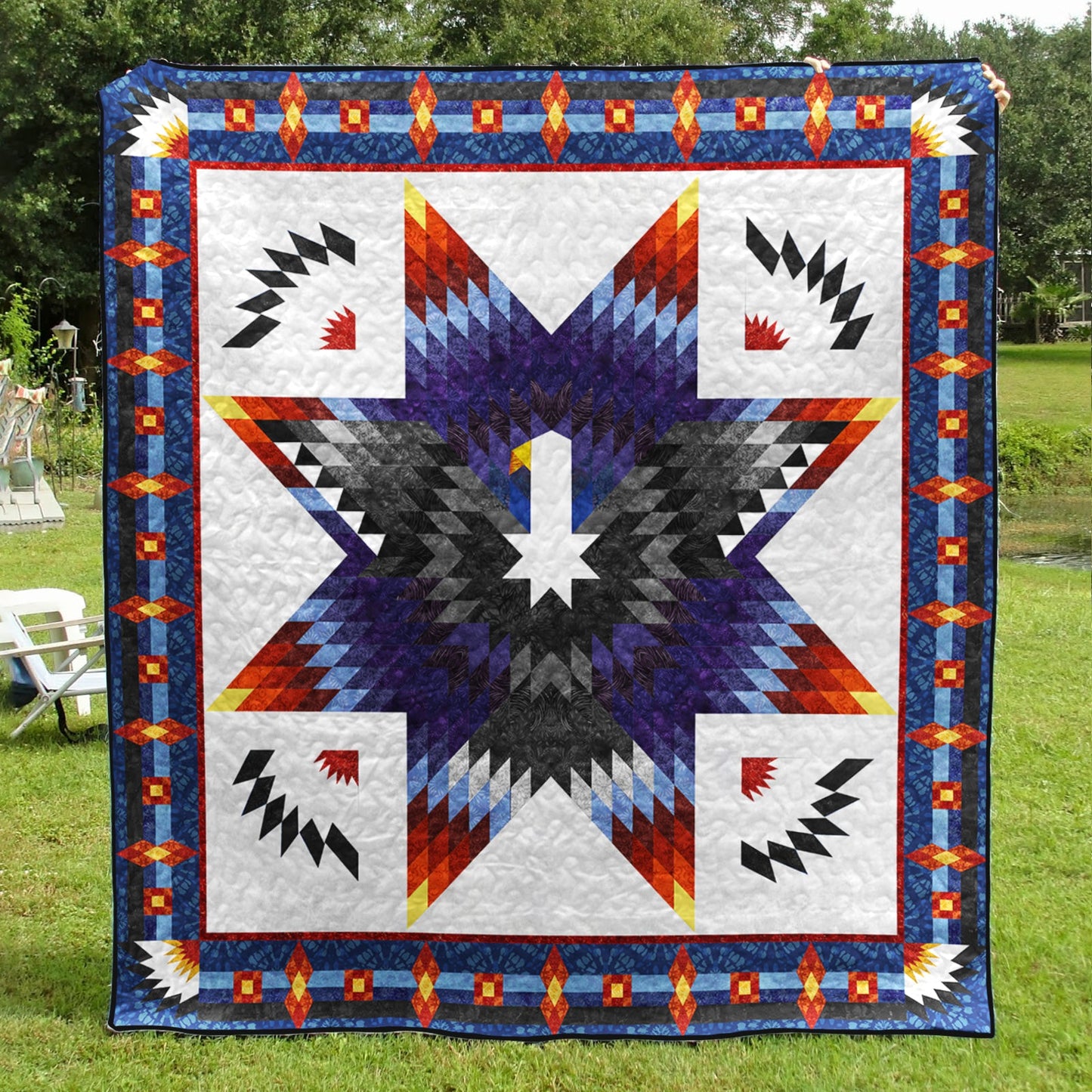 Native American Inspired Eagle Art Quilt TN080401M