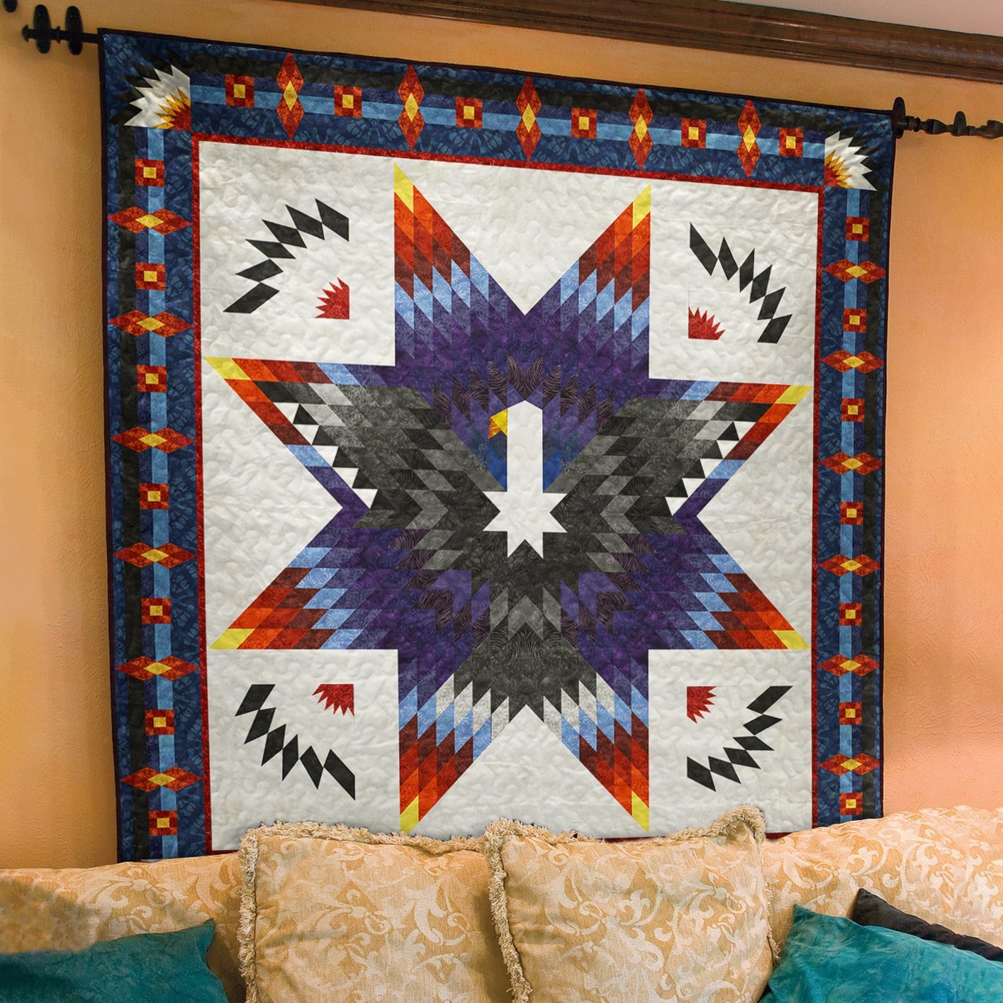 Native American Inspired Eagle Art Quilt TN080401M