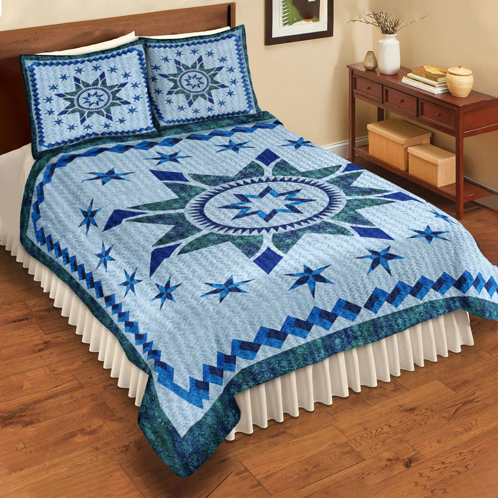 Native American Flower Star Quilt Bedding Set HN310502MBS