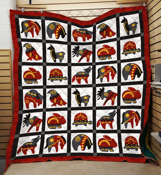 Native American Haida Quilt Blanket TM160202