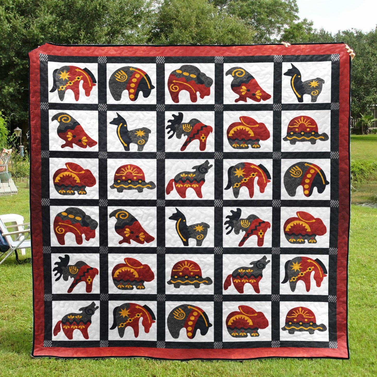 Native American Haida Quilt Blanket TM160202