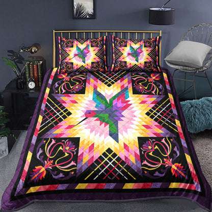 Native American Inspired Hummingbird Star Quilt Bedding Set TL230510Y