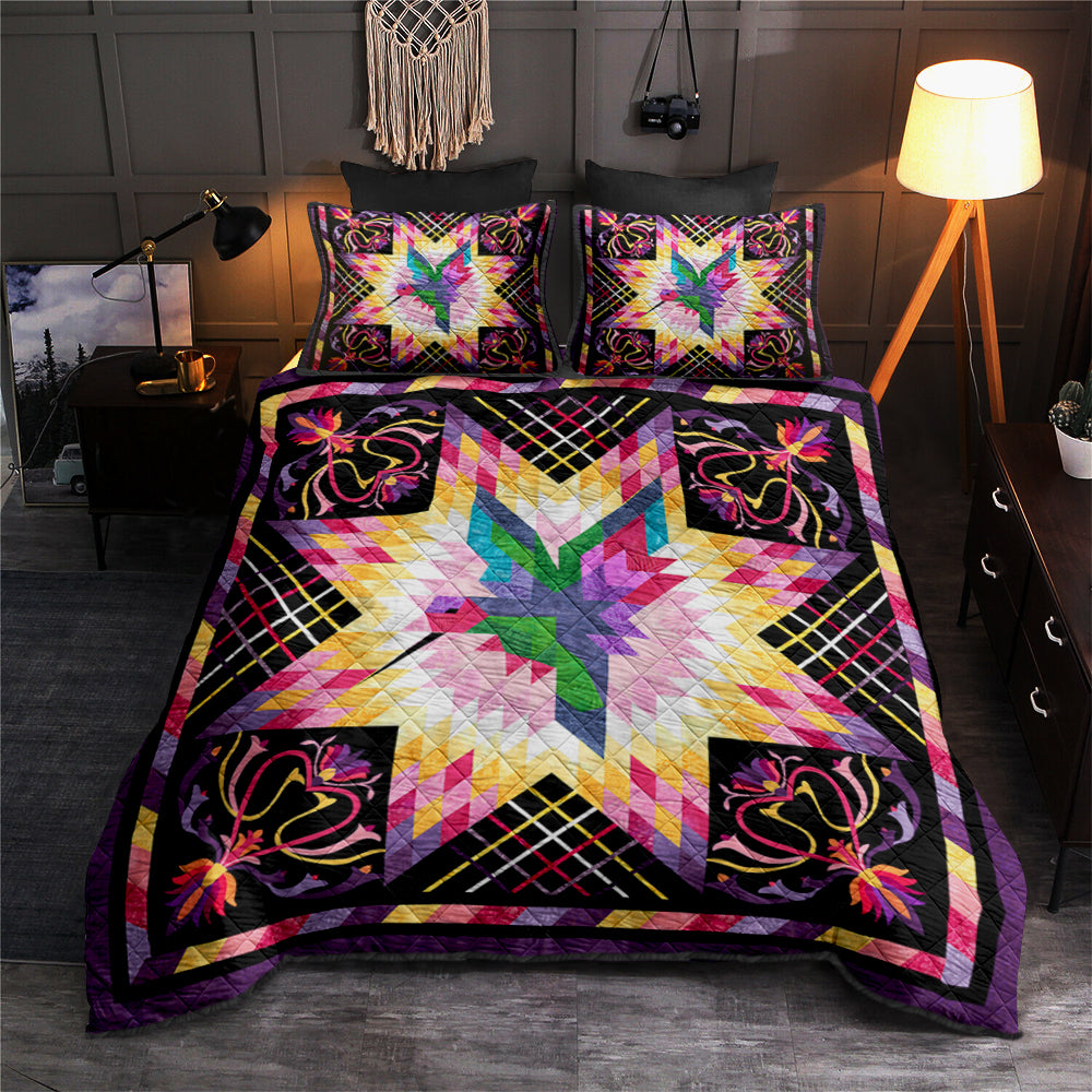 Native American Inspired Hummingbird Star Quilt Bed Sheet TL230510Y