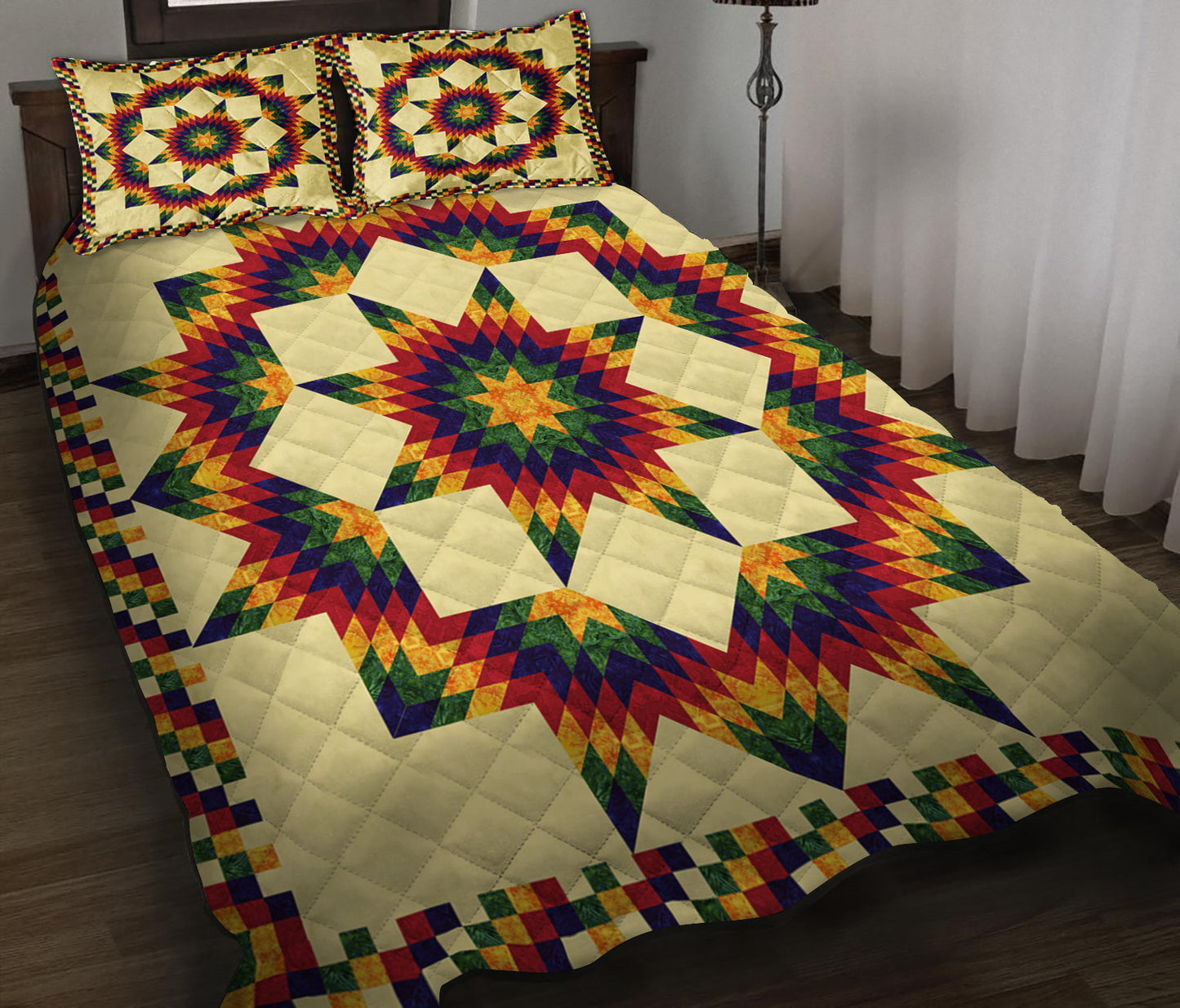 Native American Lakota Star Quilt Bedding Set HN280502MBS