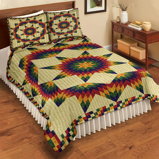 Native American Lakota Star Quilt Bedding Set HN280502MBS