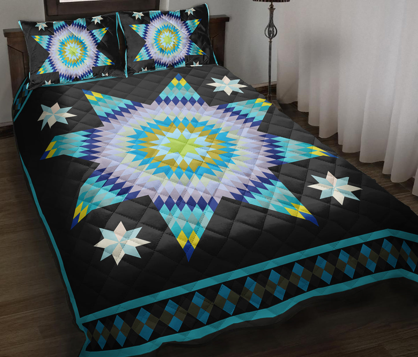 Native American Lone Star Quilt Bedding Set TN270503DQBS